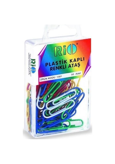 Rio Ataş Pvc Kaplı Renkli 28 Mm 50'li Paket