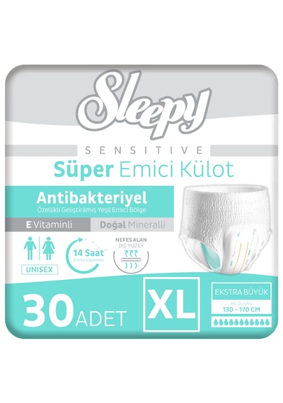 Sleepy Sensitive Antibakteriyel Emici Külot Xlarge 30 Adet