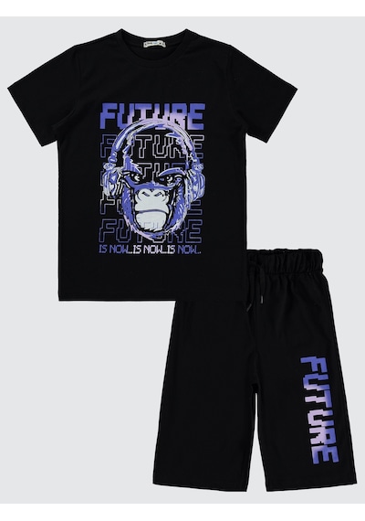Civil Boys Erkek Çocuk Pijama Takımı 10-13 Yaş Siyah