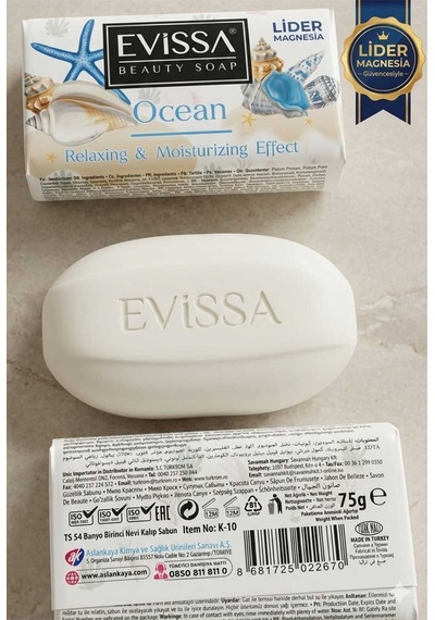 Sabun Evisa 75 Gr Ocean Beauty Soap Relaxing & Moisturizing Effect Okyanus