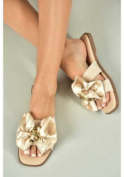 Fox Shoes U676172504 Ten Kumaş Kadın Terlik Ten-kumaş