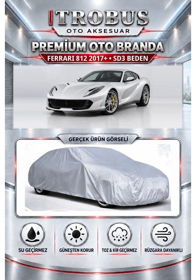 Ferrari 812 2017 Ve Sonrası Uyumlu Premium Araba Brandası Oto Branda Sd3 Beden