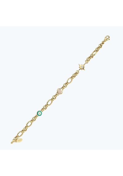 Altınbaş Altın Kutup Yıldızı Zincir Bileklik Abl0290-y-25940-p Çok Renkli