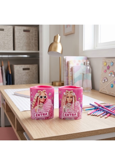Bakgelal Lisanslı Barbie Extra Çift Ağızlı Metal Kalemtıraş Çocuk Okul Kırtasiye - 9072573162455