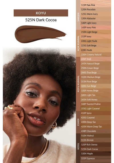 Avon Power Stay Mat Fondöten 525N Dark Cocoa