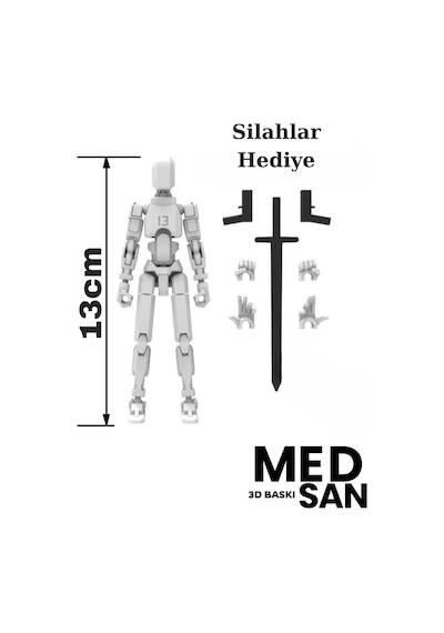 13 Dummy Beyaz Beyaz Tüm Eklemleri Hareketli Aksiyon Figürü Oyuncak