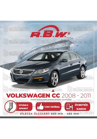 Rbw Volkswagen Cc 2008 - 2011 Ön Muz Silecek Takımı