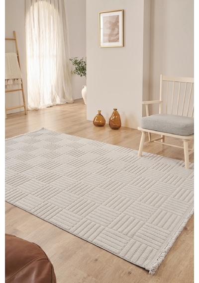 Kaşmir Halı İskandinav Maja Gray Salon Mutfak Halısı Yolluk Gri