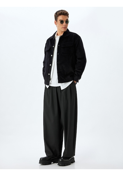 Koton Slim Fit Ceket Fitilli Kadife Gömlek Yaka Kapaklı Cep Detaylı Pamuklu Siyah 5wam20118hw Siyah Koton Slim Fit Ceket Fitilli Kadife Gömlek Yaka Kapaklı Cep Detaylı Pamuklu Siyah 5wam20118hw Siyah