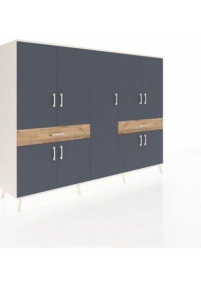 Hyperion Dolap 12 Raflı 2 Çekmeceli 8 Kapaklı 220x44x163 Aytaşı-a Aytaşı-antrasit/çam Hyperion Dolap 12 Raflı 2 Çekmeceli 8 Kapaklı 220x44x163 Aytaşı-a Aytaşı-antrasit/çam
