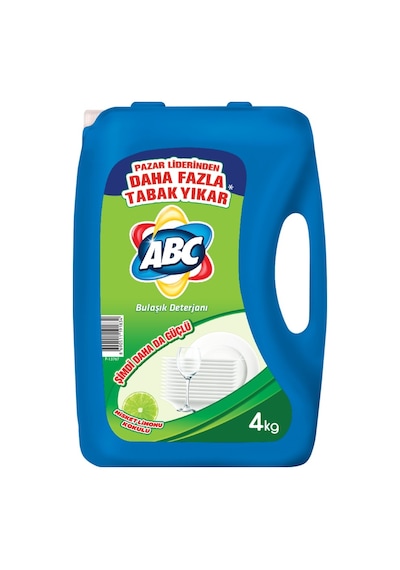 ABC Misket Limonu Kokulu Elde Sıvı Bulaşık Deterjanı 4 KG