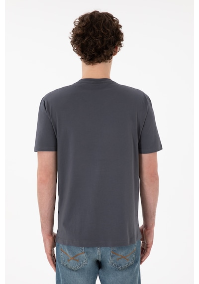 U.S. Polo Assn. Erkek Regular Fit V Yaka Antrasit Basic Tişört 50305858-VR006 U.S. Polo Assn. Erkek Regular Fit V Yaka Antrasit Basic Tişört 50305858-VR006