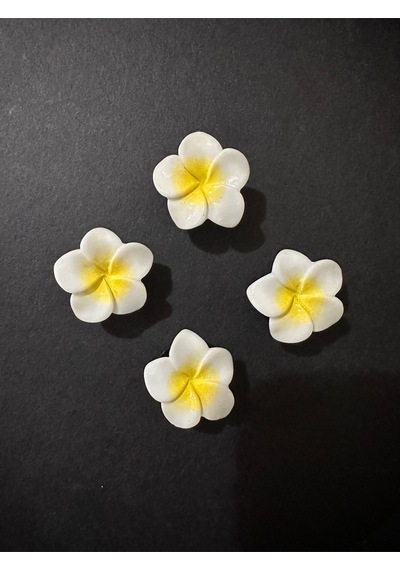 Terlik Süsü 3d Plastik Sarı Lotus Çiçeği - 2 Adet