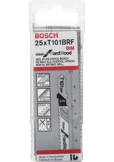 Bosch T 101 BRF Clean For Hard Wood 100 mm 2 Dekupaj Testeresi Bıçağı 5'Li - 2608634989