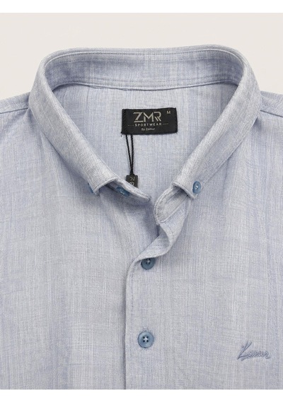 Classics Men Zamur Slim Fit Erkek Polo Yaka Kısa Kol Tişört 7708 Buz Mavi