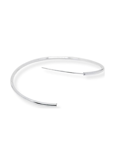 Oya Silver Gümüş Halka Küpe 3mm Kalınlık-6.5x6.5cm
