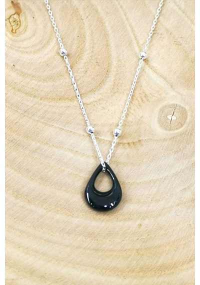 Omar Silver Kadın Top Top Zincirli Hematit Doğal Taşlı Gümüş Koly (513868191)