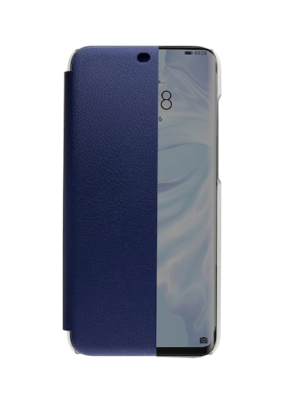 Huawei Y6 2018 Yarım Cam Kapaklı Kılıf Lacivert