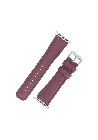 Apple Watch Uyumlu Deri Kordon 42-44-45mm Fl6 Bordo Diğer