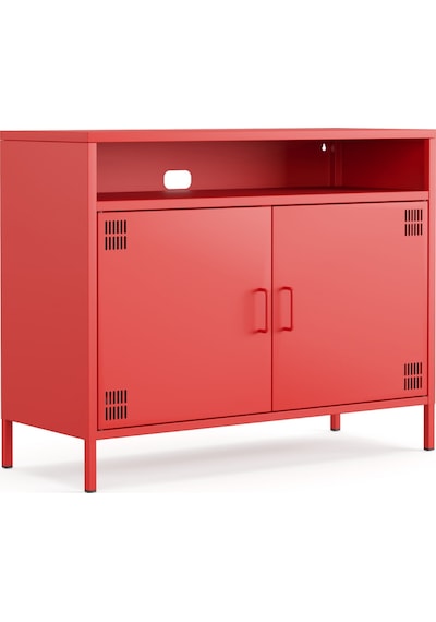 Tv Ünitesi, Tv Dolabı,2 Kapaklı, Açık Raflı 100,50 X 40 X 79,50 Cm Ral 3020 Kırmızı Tv Ünitesi, Tv Dolabı,2 Kapaklı, Açık Raflı 100,50 X 40 X 79,50 Cm Ral 3020 Kırmızı