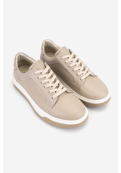Valmenti Erkek Hakiki Deri Bej Sneakers & Spor Ayakkabı 1212 2504 Erk Ayk Y26 Bej Fltr/bej Met