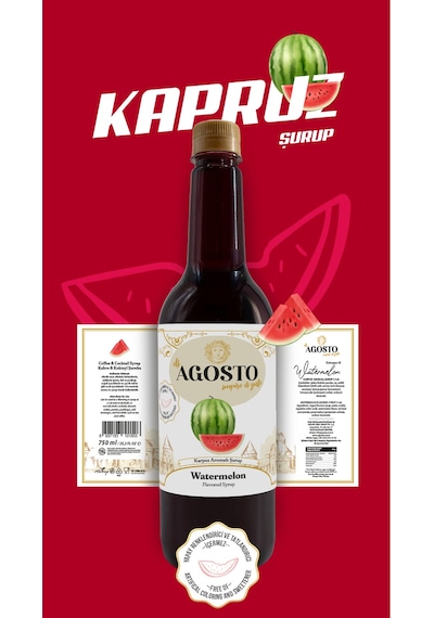 Karpuz Watermelon Aromalı Kahve Şurubu-750 Ml Diğer