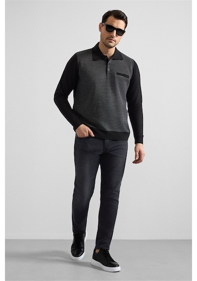 Süvari Siyah Regular Düz Fermuarlı Polo Yaka Sweatshirt Sw2013700011-s09 Siyah Süvari Siyah Regular Düz Fermuarlı Polo Yaka Sweatshirt Sw2013700011-s09 Siyah
