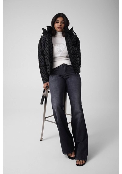 Guess Yüksek Yakalı Logolu Beyaz Kadın Kazak W6br54z1455-g012