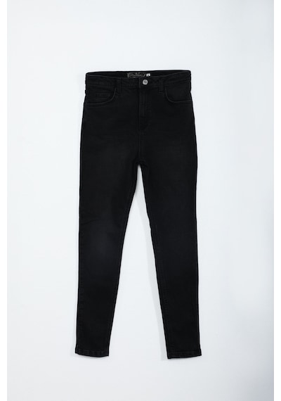 Kadın Yüksek Bel Dar Paça Skinny Fit Antrasit Jean Pantolon Antrasit