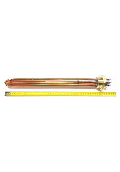 Bakır Kafa 1 1/2" 1,5inç Trifaze Isıtıcı Rezistans 40cm 10kw