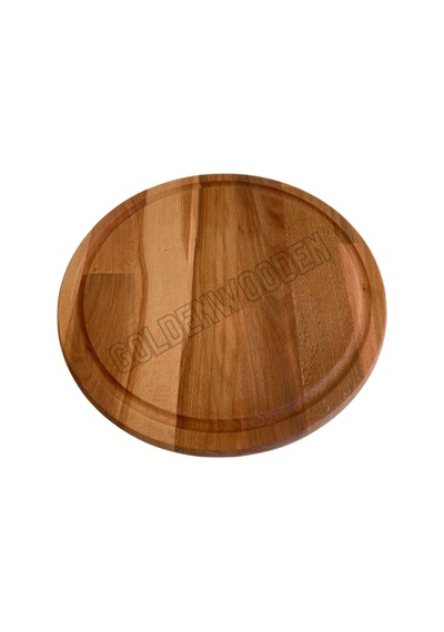 Yuvarlak Doğal Ahşap Sunum Tabağı Ahşap Sunumluk Kayın/gürgen Çap:30cm