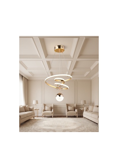 Melis Mini Ledli Gold Avize Altın Altın