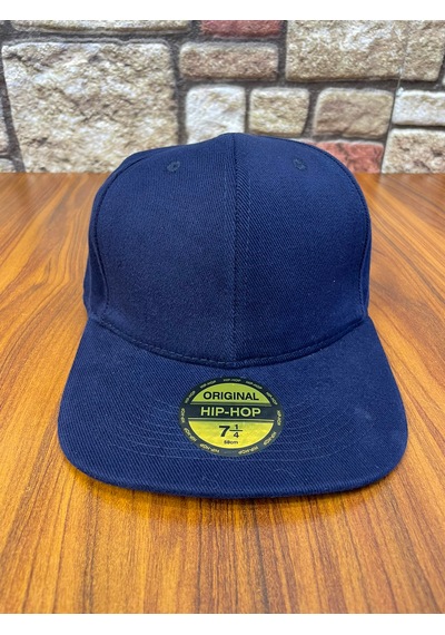 Hamze Hip Hop Snapback Rapper Basic Gabardin Cap Şapka Lacivert