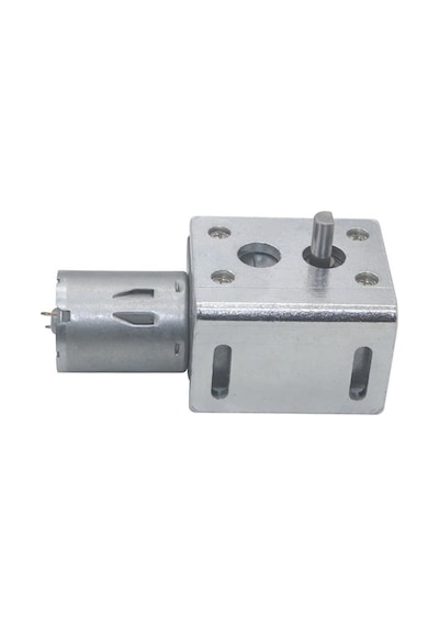 JGY370 DC 12V 60 Rpm Redüktörlü DC Motor 2 Yönde Dönme L Tip Dişli