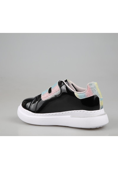 Bücür Ortopedi 502 Barbili Siyah Çocuk Sneakers Siyah