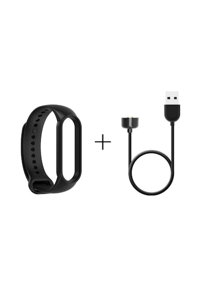 Xiaomi Mi Band 6 Şarj Aleti + Mi Band 6 Kordon Yüksek Kalite 2'li Set Siyah-c7417