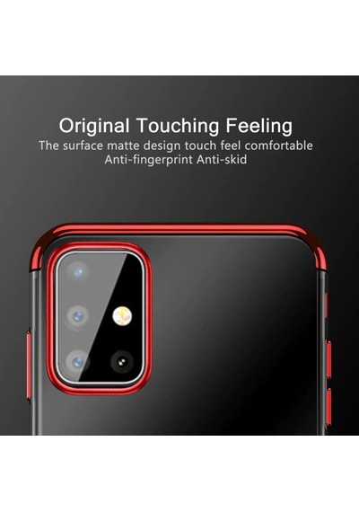 Galaxy A71 Köseleri Renkli Seffaf Kamera Korumali Silikon Kilif 402647315