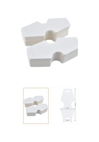 100 Adet Beyaz Takı Kartı 12.2 5x3 Cm Küpe Kolye Bileklik Sunum Kartı Bristol Takı Sergi Kartı