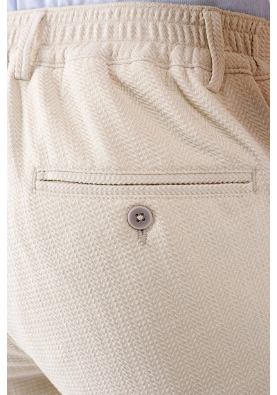 Efor Comfort Fit Beli Lastikli Balıksırtı Dokuma Casual Bej Pantolon P 1155 Bej