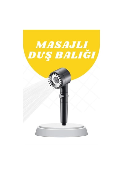 Techmrt Yeni Nesil Masaj Etkili Duş Başlığı Su Basınçlı Tazyikli Özel Çok Renkli