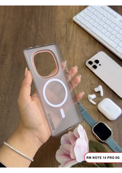 Redmi Note 14 Pro 5g Magsafe Uyumlu Mat Sert Klein Kılıf Gri