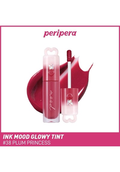 Kalıcı, Pigmentli, Işıltılı, Parlak Bitişli Tint Ink Mood Glowy Tint 38 Plum Princess Çok Renkli
