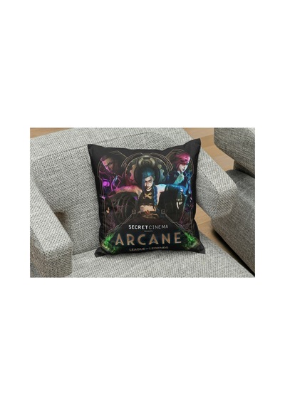 Arcane Anime 1 No Desenli Kare Yastık Kılıfı Cok Renklı