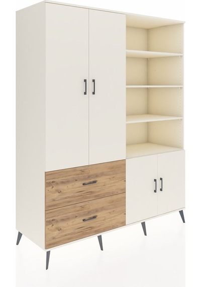 Kronos Gardrop 7 Raflı 2 Çekmeceli Tek Askılı 176x59x221 Aytaşı-aytaşı/çam Aytaşı/çam Kronos Gardrop 7 Raflı 2 Çekmeceli Tek Askılı 176x59x221 Aytaşı-aytaşı/çam Aytaşı/çam