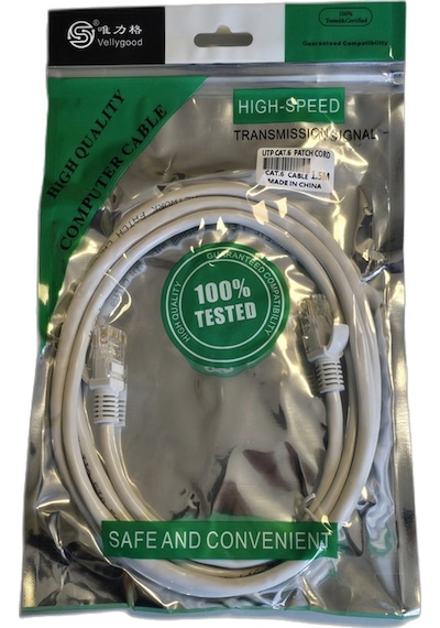 Cat6 Ethernet Kablosu 1.5 Metre Utp Rj45 Patch İnternet Bilgisayar Modem Bağlantı Kablosu