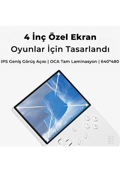 Rg40xxv Dikey Retro El Oyun Konsolu 64 Gb Beyaz - 4.0 İnç Oca Ips Ekran Rgb Işıklı Joystick H700 İşlemci 5g Wi-fi Hdmı Bluetooth Psp, Ps1, Dc Destekli