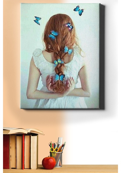 Webstyle Sayılarla Boyama Seti Kasnaklı Yedi Kelebek 50x65 Cm