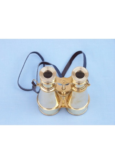 Captain's Solid Brass Binoculars, 15cm, Brass
