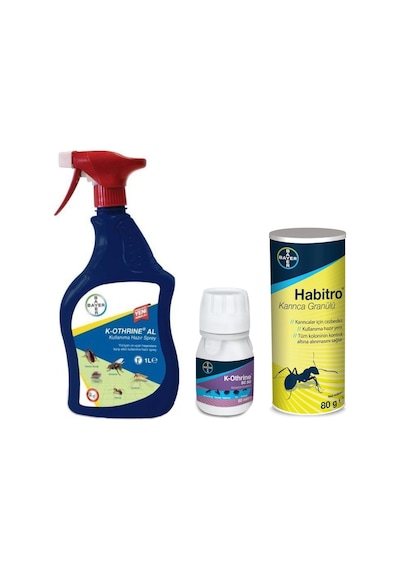 K-othrine Sprey 1 Lt. + Habitro + Sc 50 Ml Genel Haşere En Etkili Set