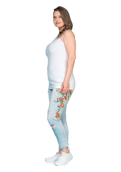 Hanezza Sıfır Kol Basic T-shırt Beyaz - 4035052 Beyaz